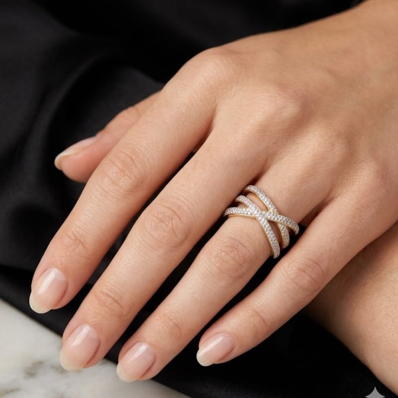 Anillo cristal 3 filas