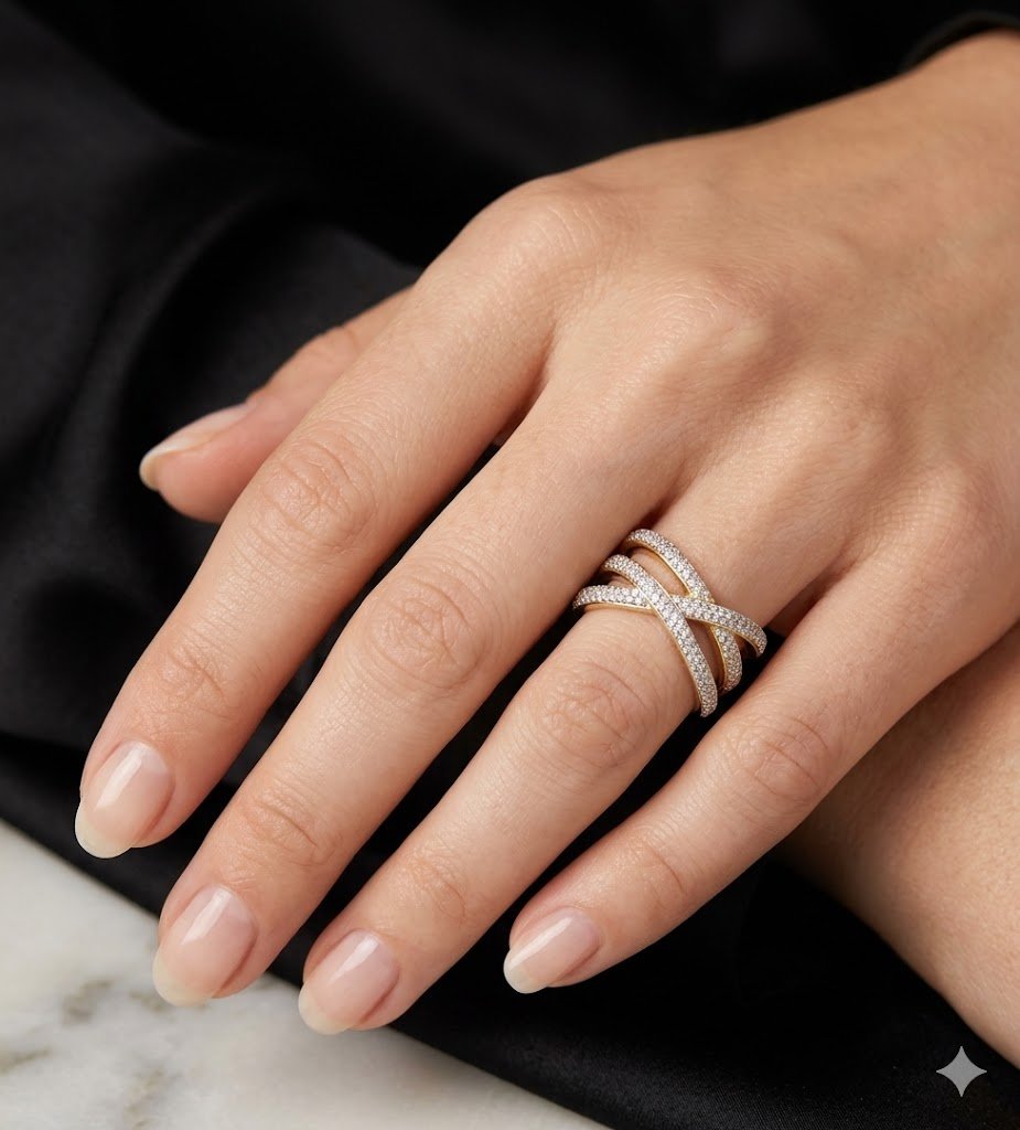 Anillo cristal 3 filas