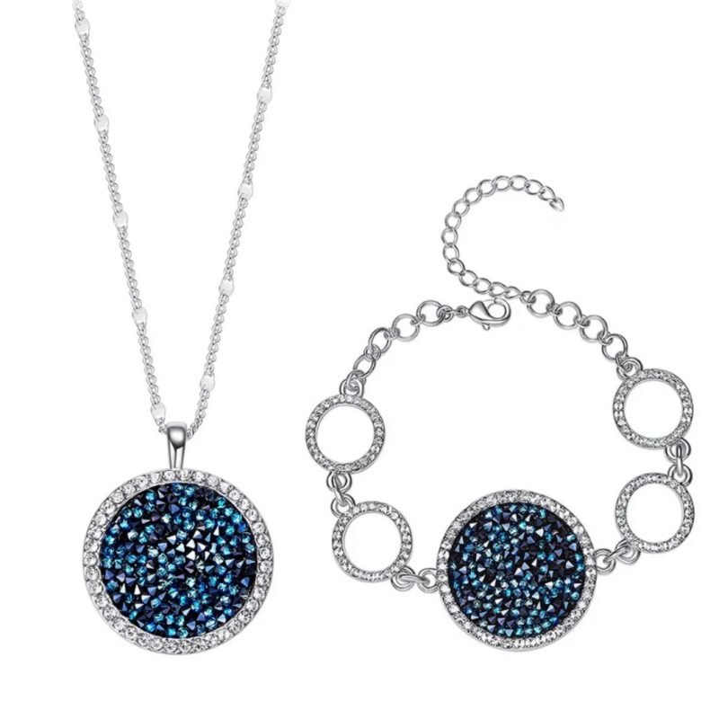 Collar de cristal redondo