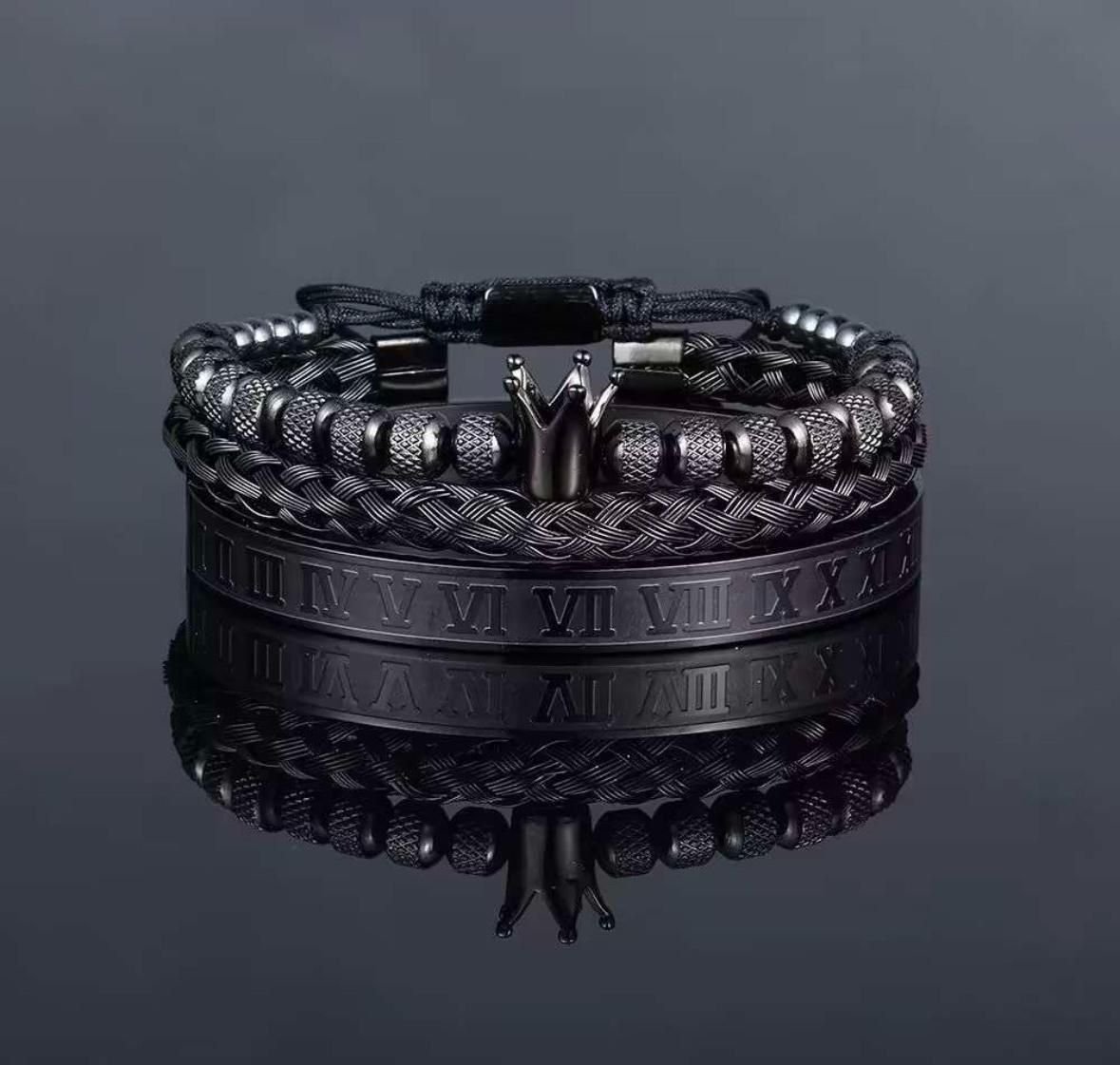 Pack x 3 Pulseras de Acero de Hombre