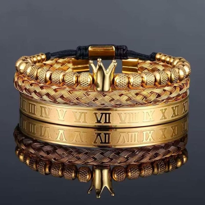 Pack x 3 Pulseras de Acero de Hombre