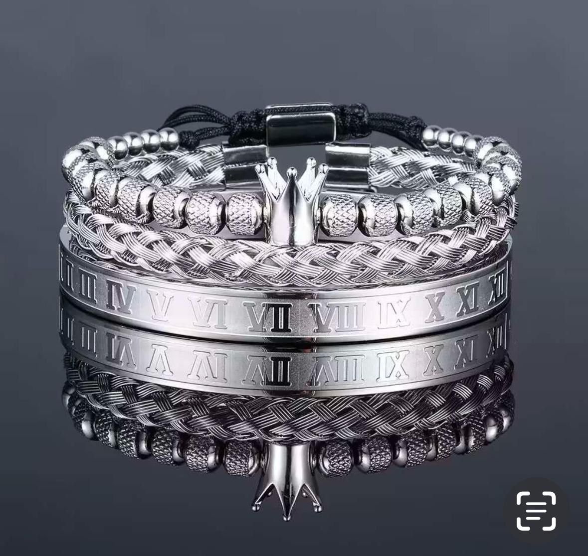 Pack x 3 Pulseras de Acero de Hombre