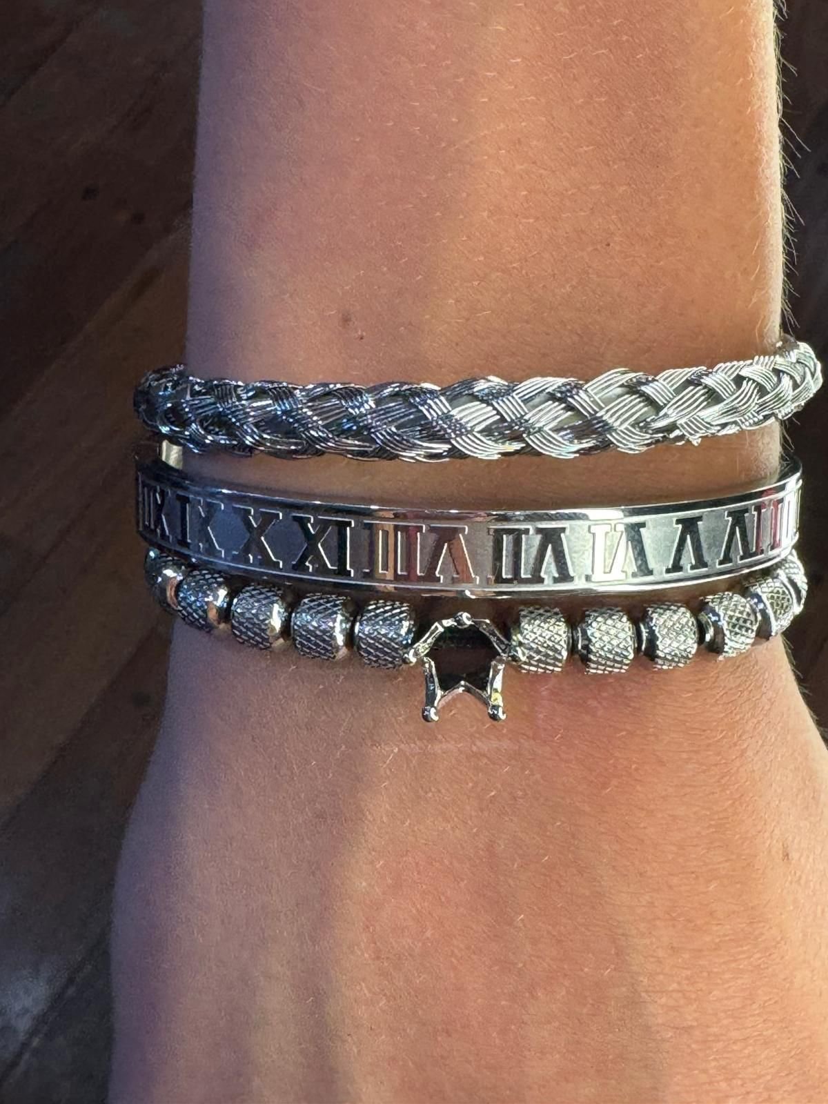 Pack x 3 Pulseras de Acero de Hombre