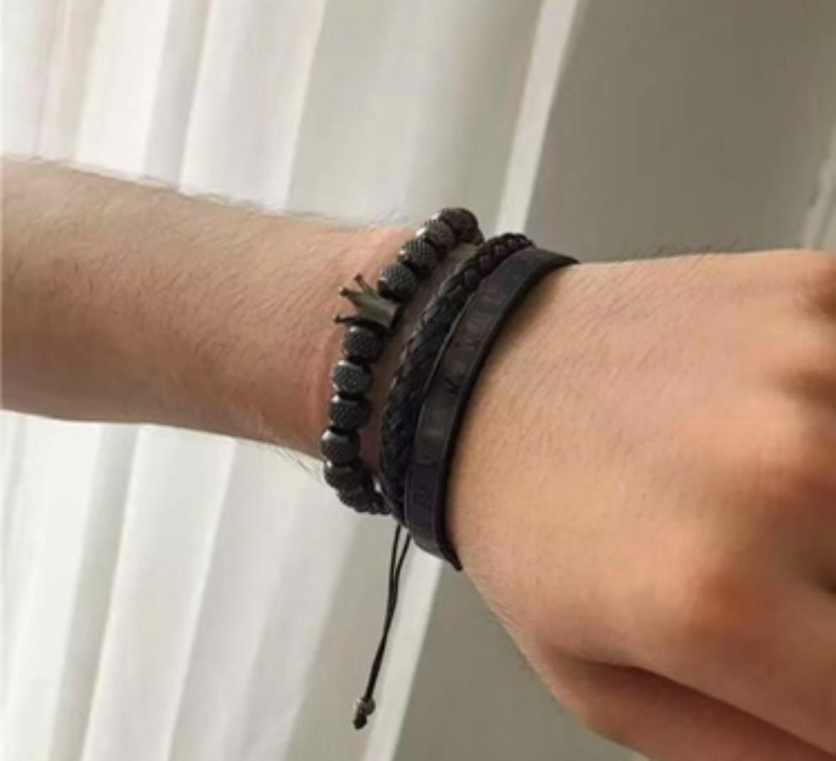 Pack x 3 Pulseras de Acero de Hombre