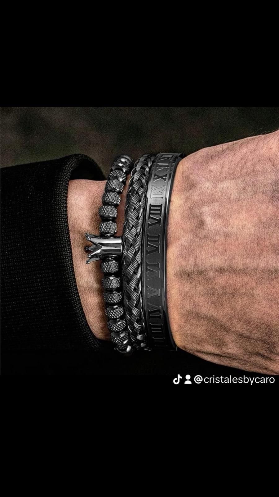 Pack x 3 Pulseras de Acero de Hombre