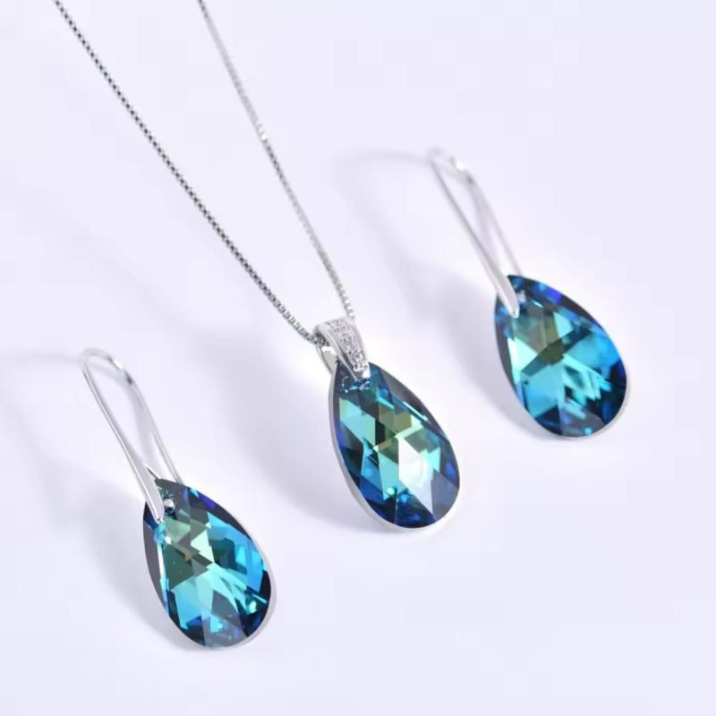 Conjunto Lagrima de Cristal Austriaco Europeo