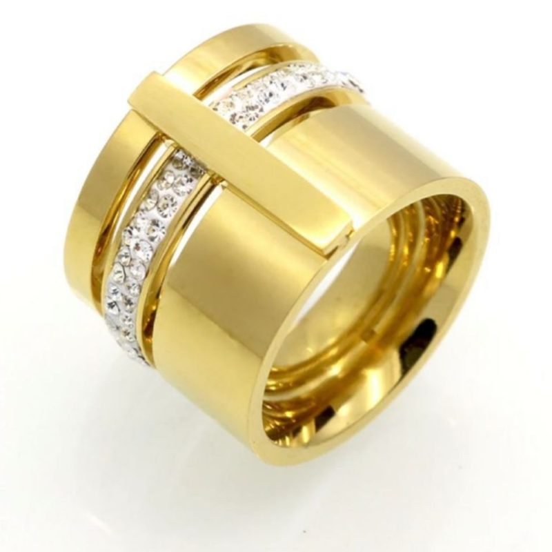 Anillo de Cristal y acero