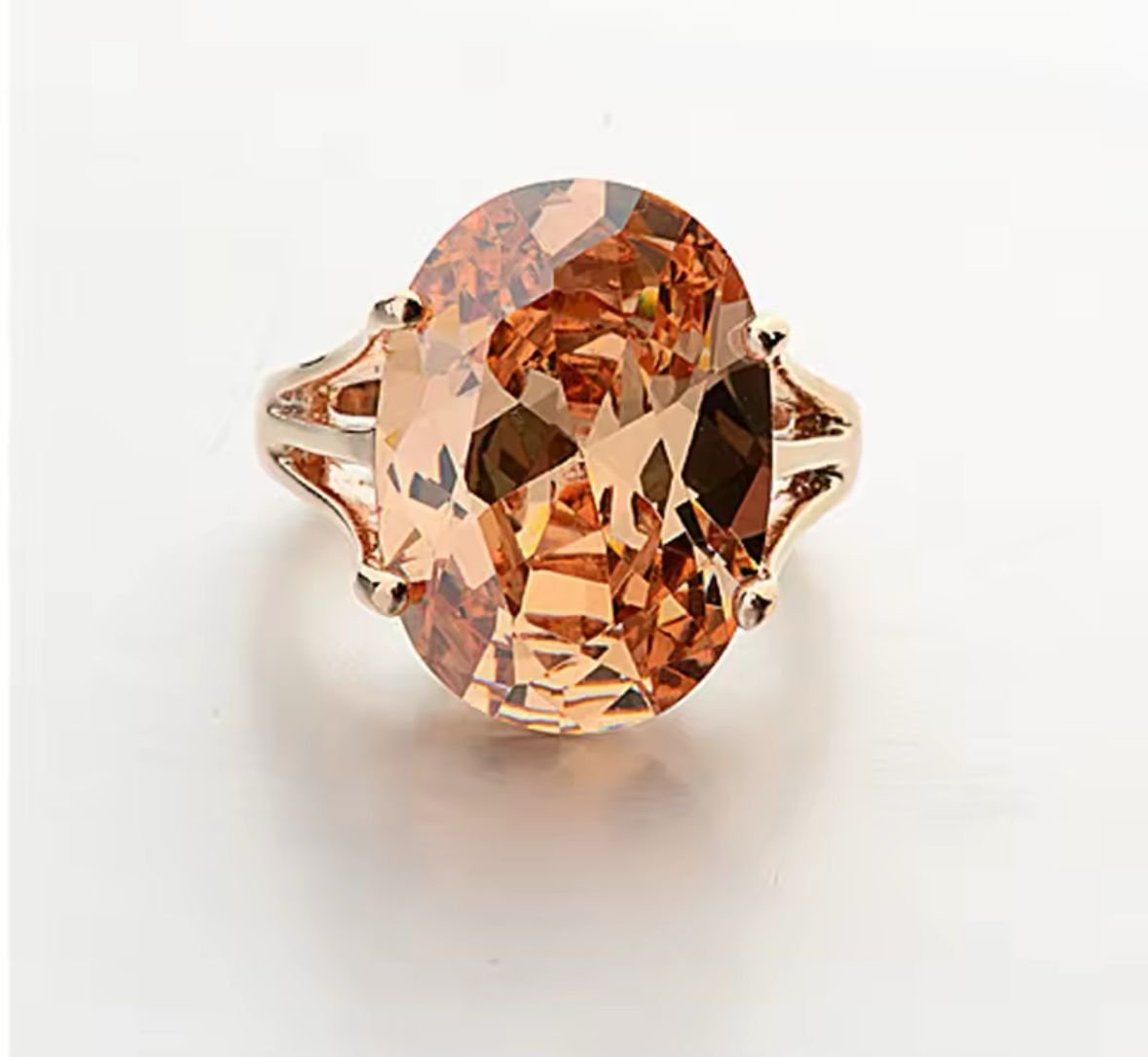 Anillo de Cristal redondo Ambar