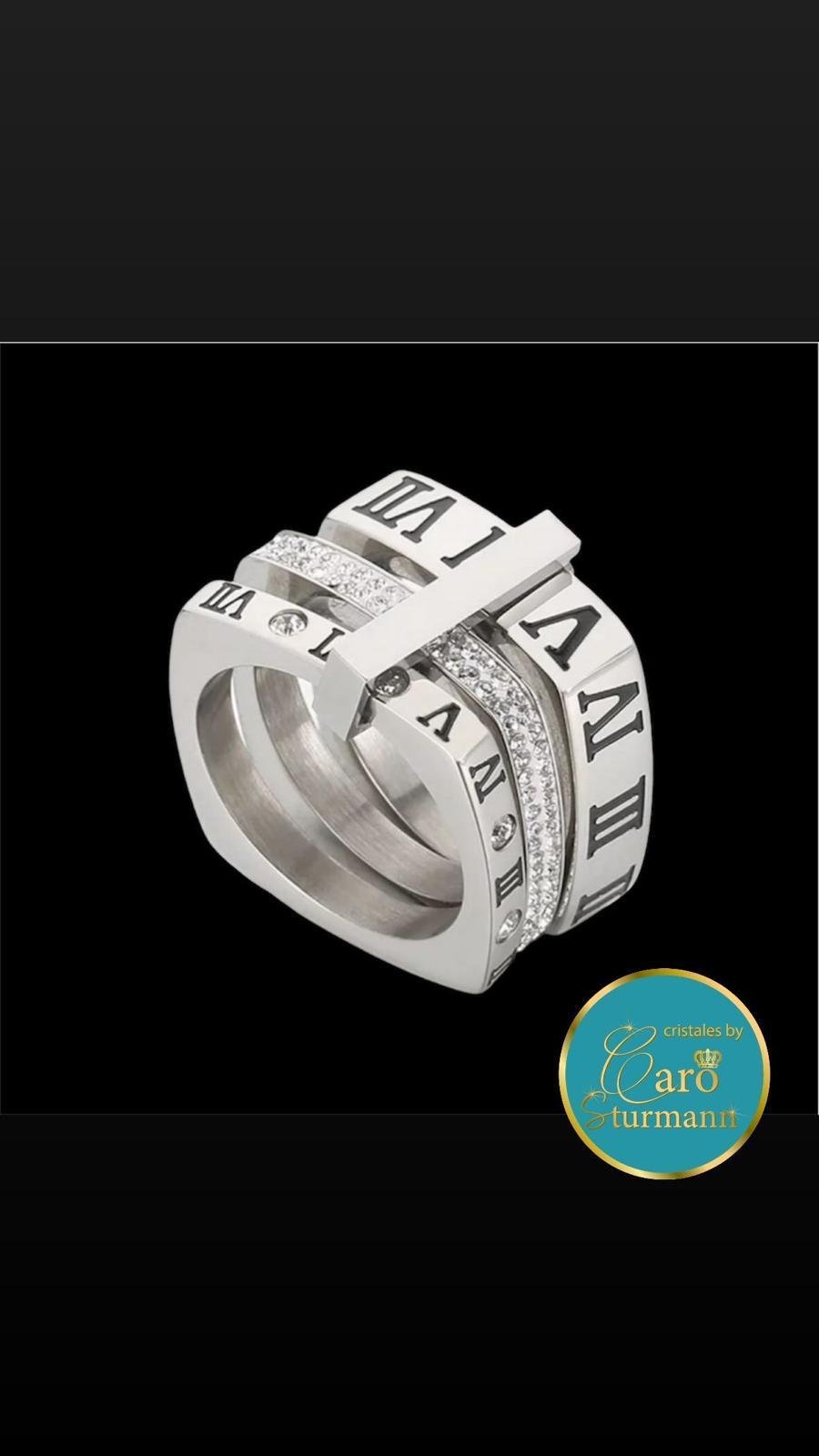 Anillo Cuadrado triple estilo Romano