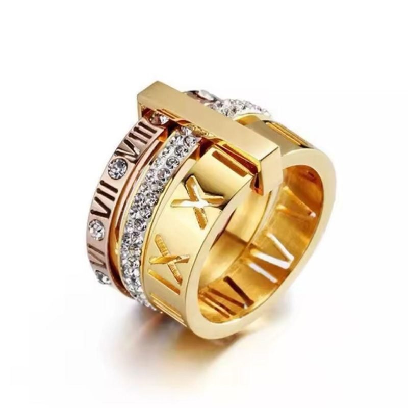 Anillo redondo triple Estilo Romano