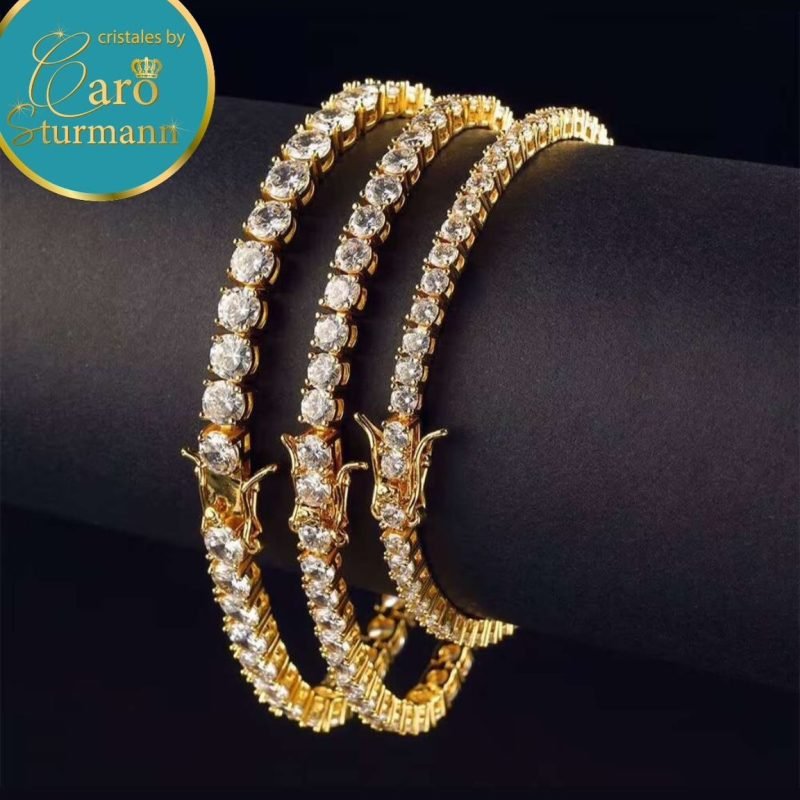 Pulsera de acero con Cristales