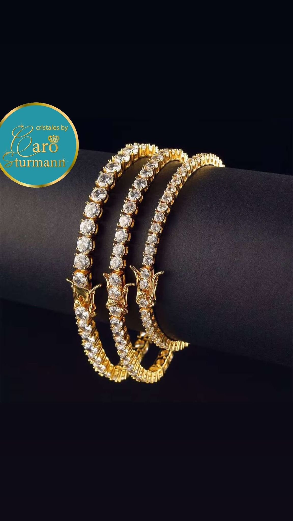 Pulsera de acero con Cristales