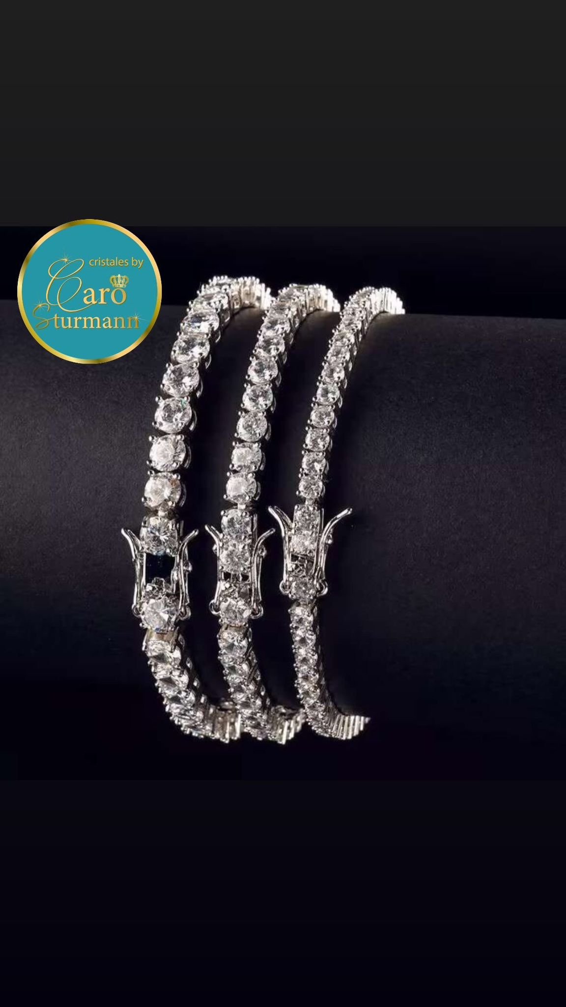 Pulsera de acero con Cristales