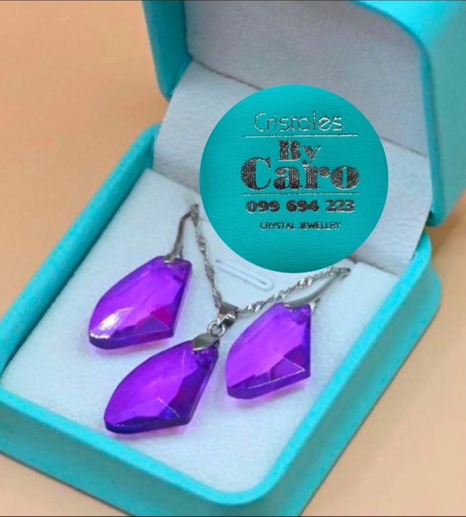 Conjunto de Cristal Caravanas + Collar