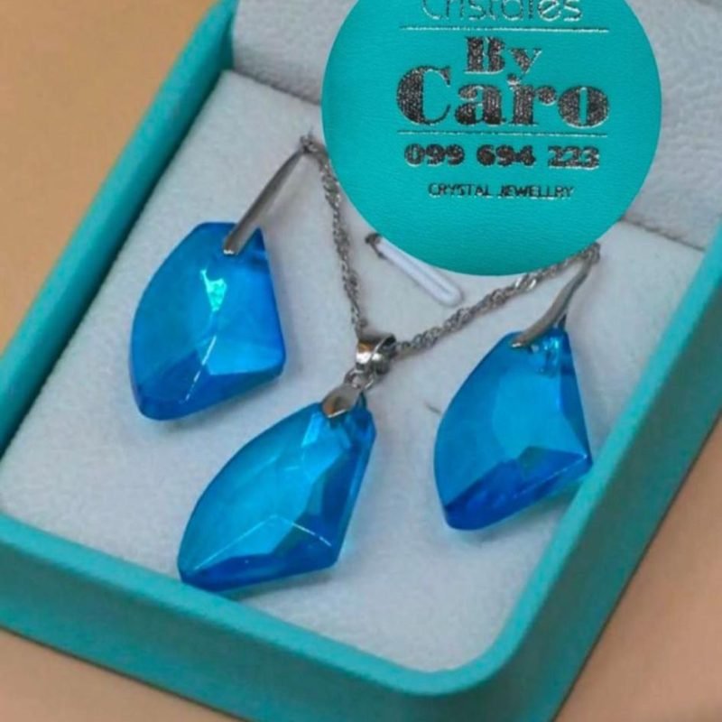 Conjunto de Cristal Caravanas + Collar