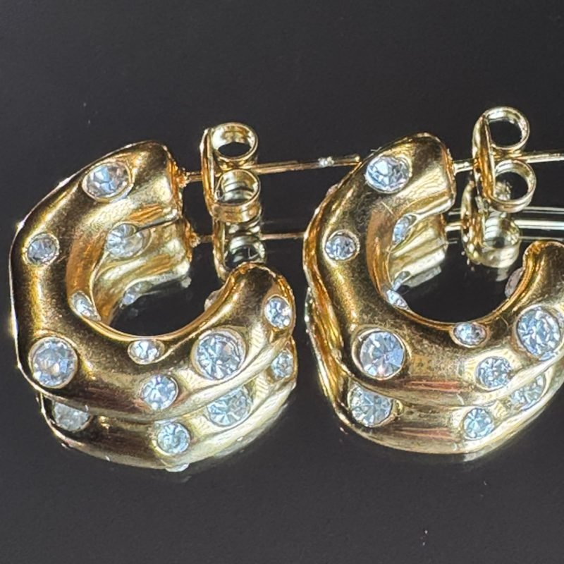 Aros con perla o mini cristales