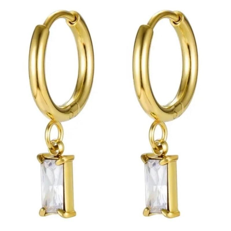 Aros de acero con barrita de cristal