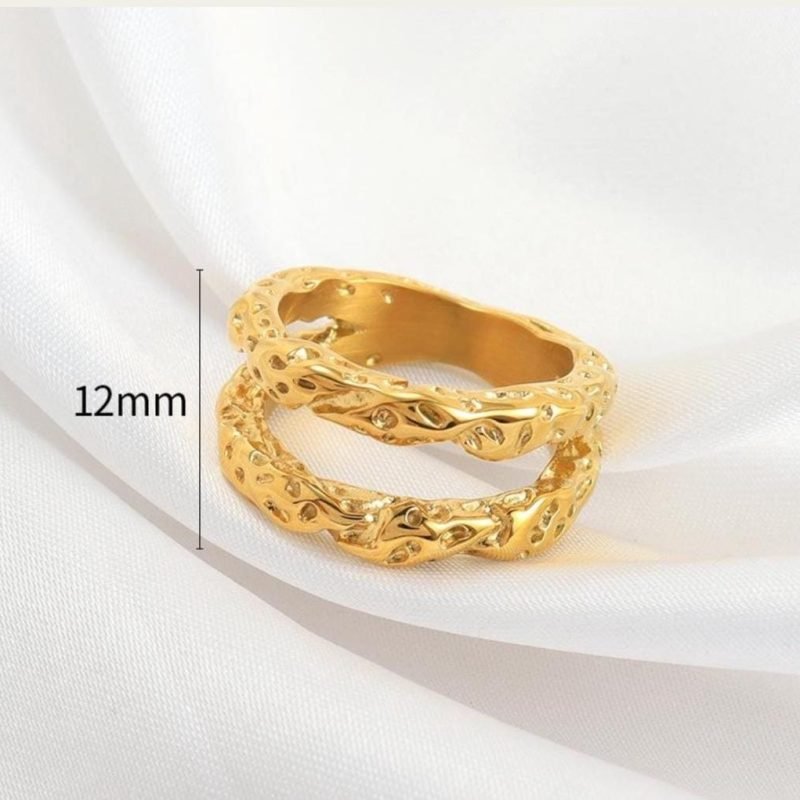 Anillo Doble de Acero Abierto